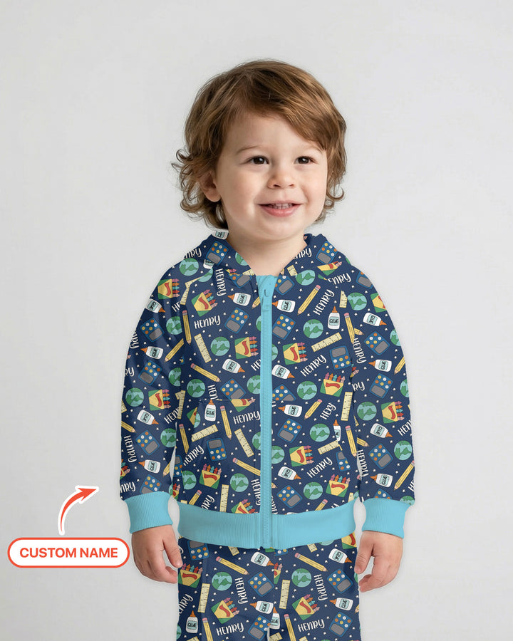 Sudadera con capucha y cremallera de bambú personalizada