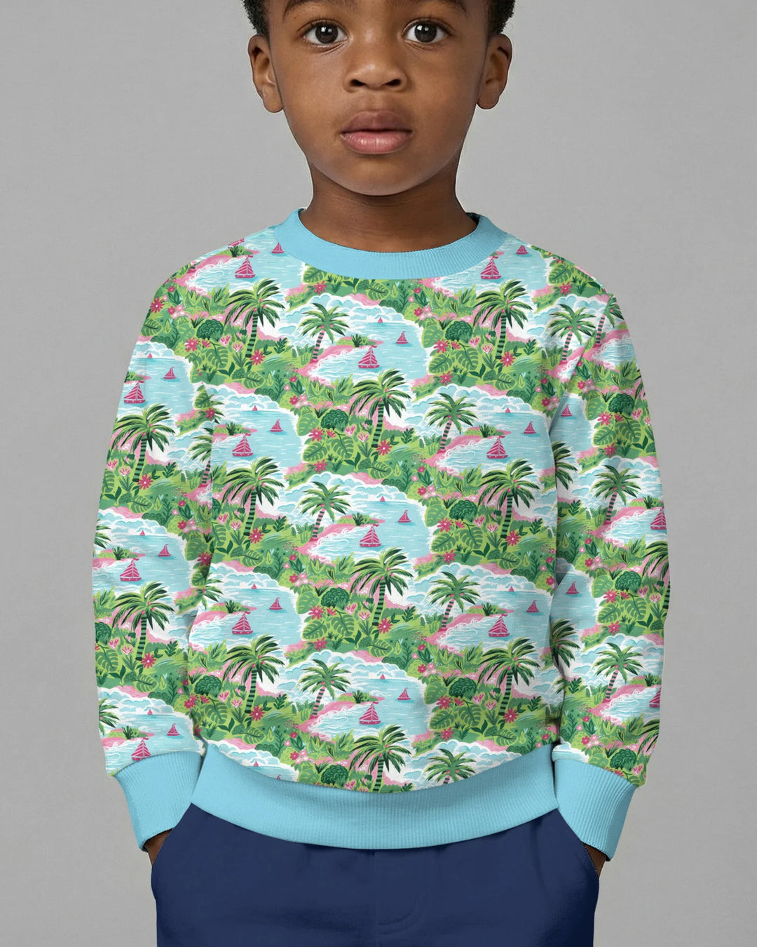 Preppy Coast Beach Club Bamboo Crewneck Sweatshirt