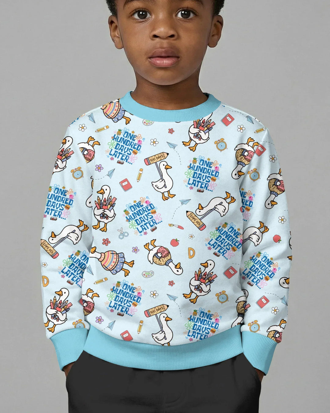 One Hundred Days Later Silly Goose Crewneck Sweatshirt