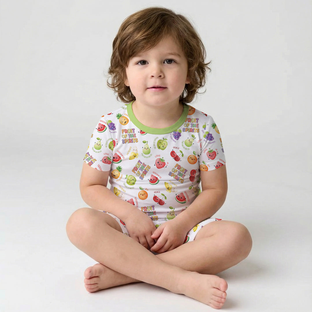 Fruit of the Spirit Two Piece Short Sleeve Shorts Pajama Set