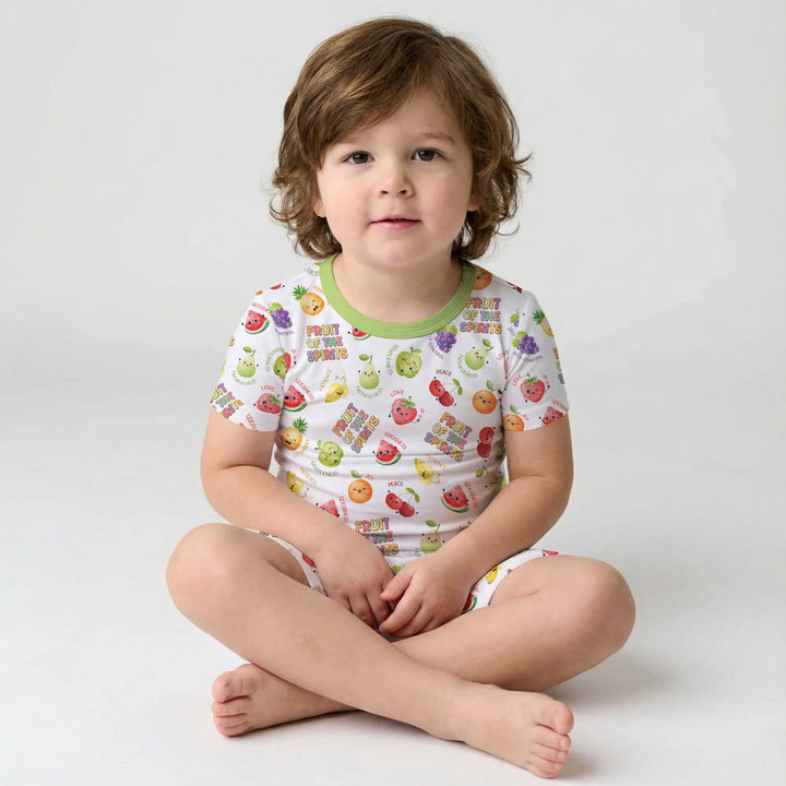 Fruit of the Spirit Two Piece Short Sleeve Shorts Pajama Set