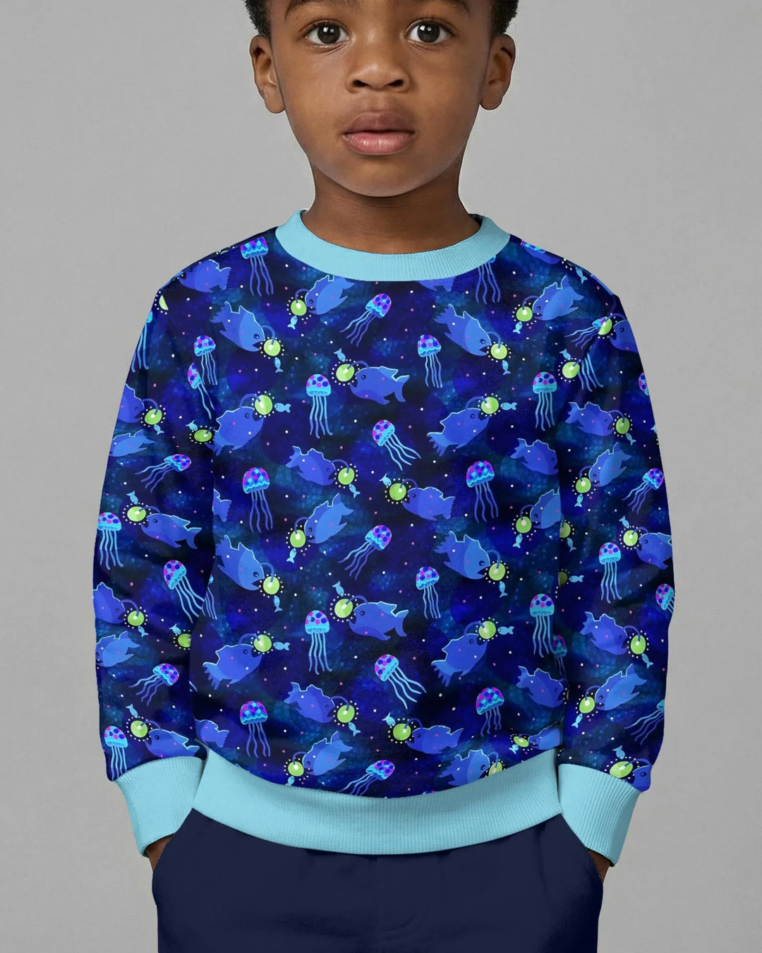 Happy Glow Fish Bamboo Crewneck Sweatshirt