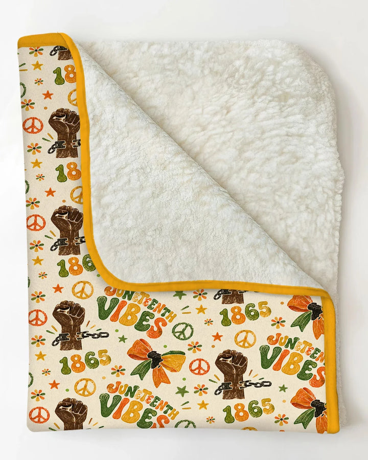 Juneteenth Vibes Vintage Bamboo Blanket