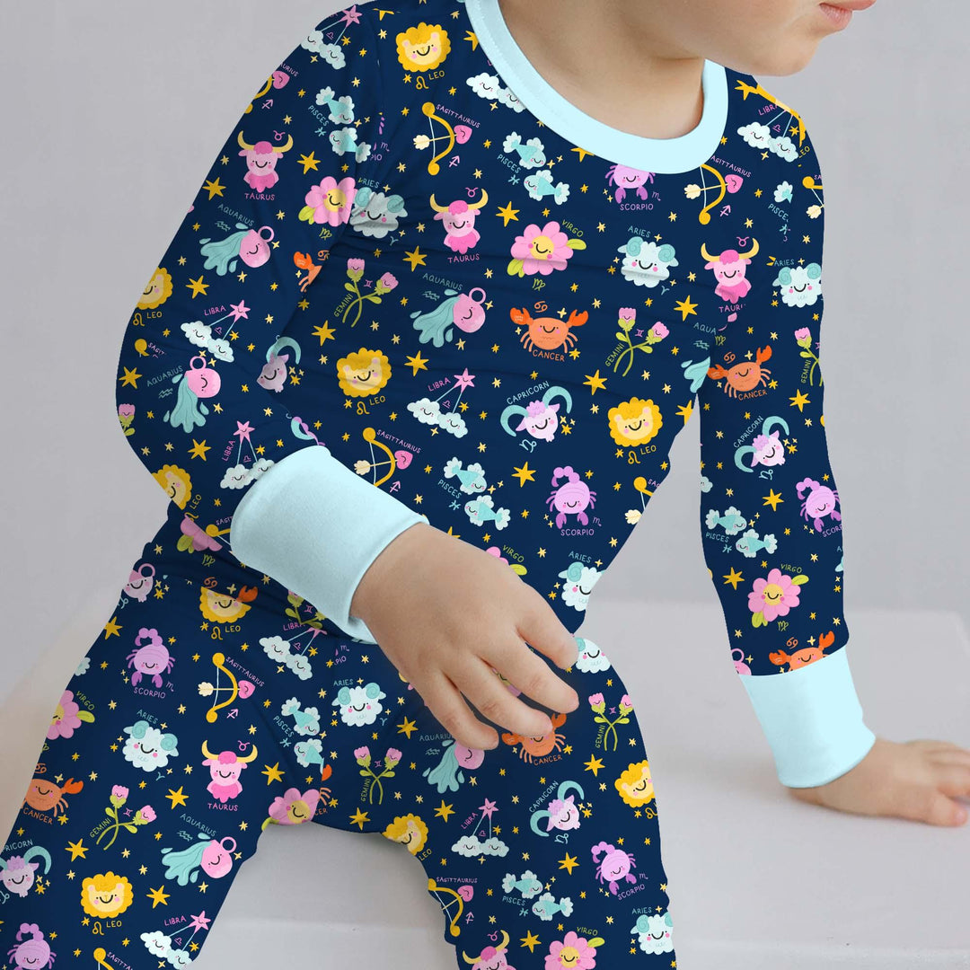 Zodiac Signs Two Piece Long Sleeve Pajama Set