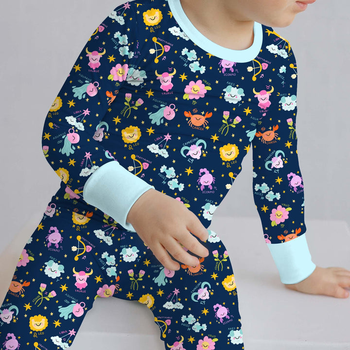 Zodiac Signs Two Piece Long Sleeve Pajama Set