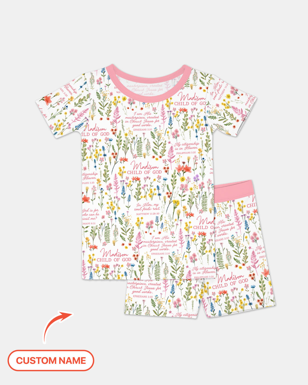 Zweiteiliges Pyjama-Set mit kurzen Ärmeln und Shorts im Sommer-Design