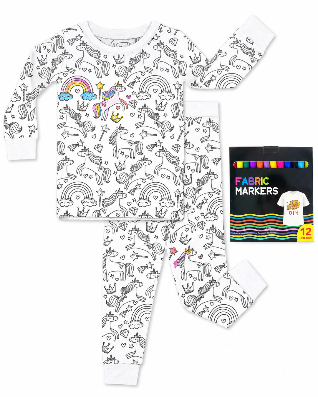 All Colorable Bamboo Two Piece Long Sleeve Pajama Set