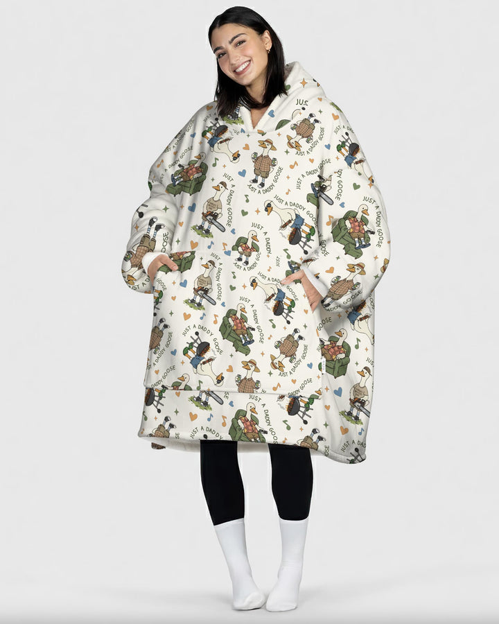 Just A Daddy Goose Family Matching Bamboo Blanket Hoodie