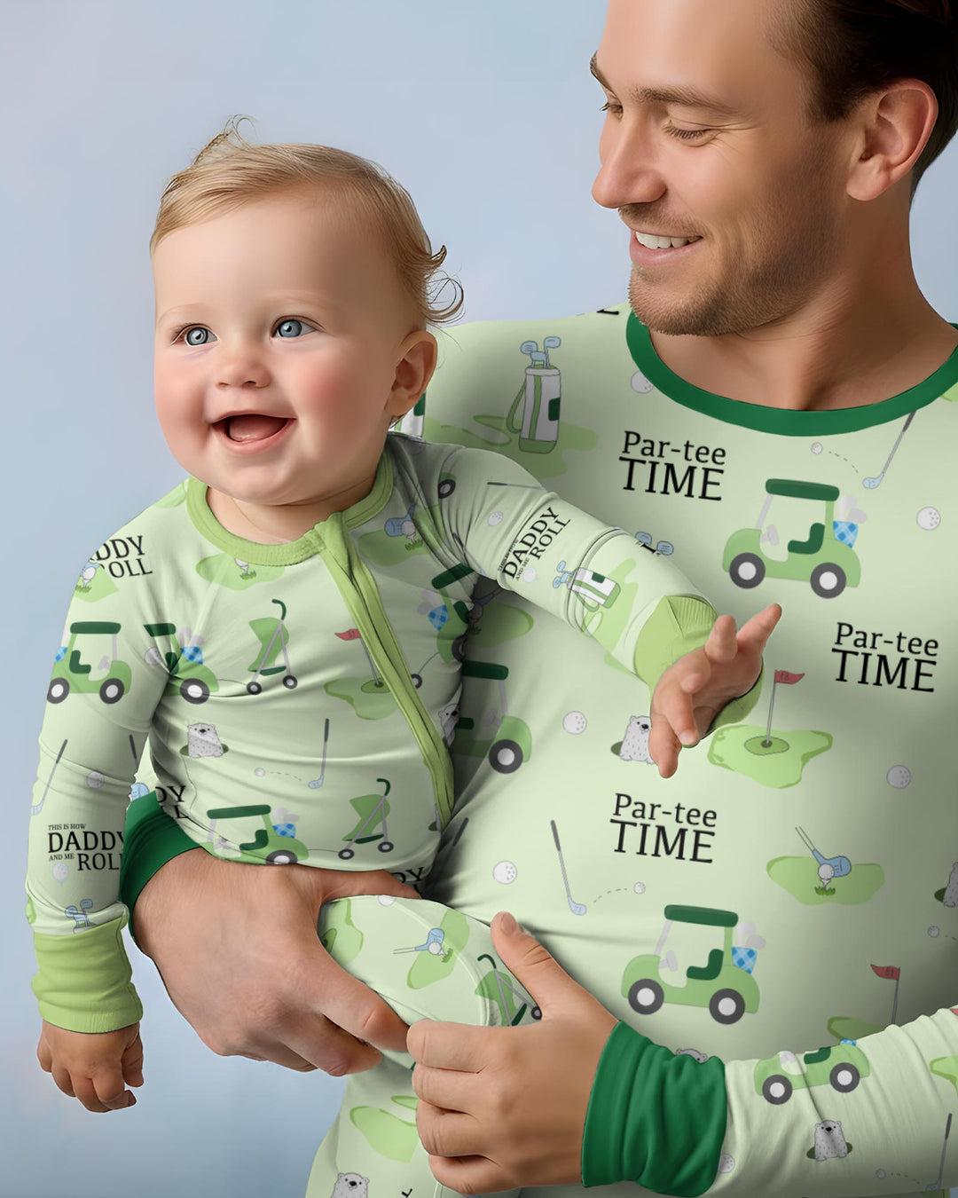 Daddy Golf Team Two Piece Short Sleeve Pajama Set