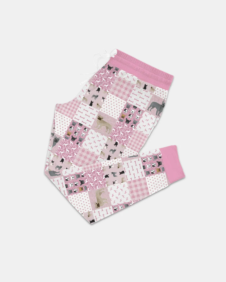 Frenchies Patchwork Family Matching Women Pajama Set