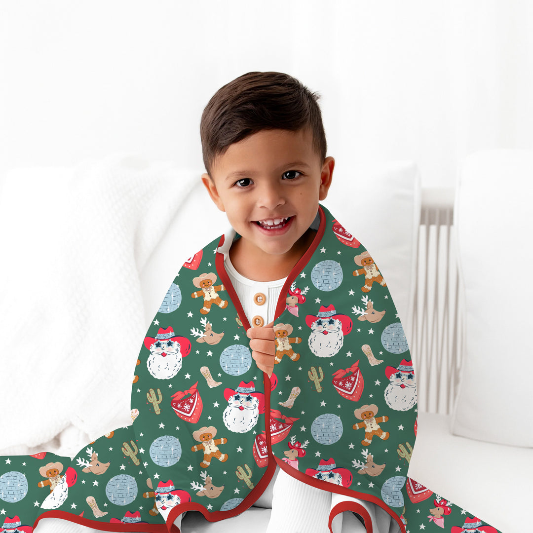Lovely Western Christmas Boy Toddler Blanket