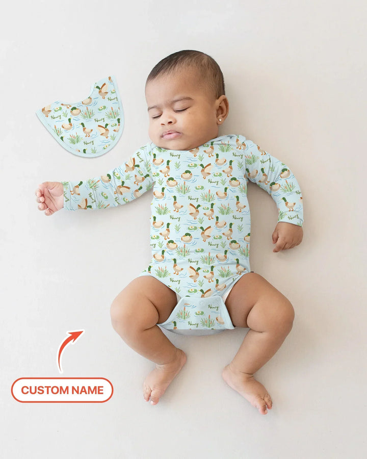 Personalized Mallard Duck Bamboo Bodysuit