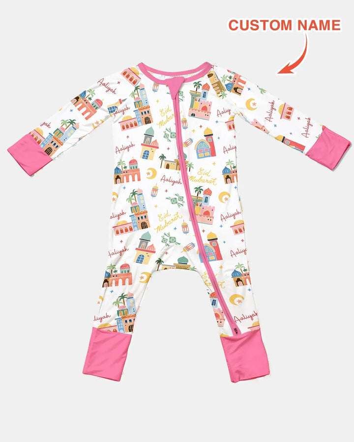 Eid Mubarak Custom Name Convertible Zippy