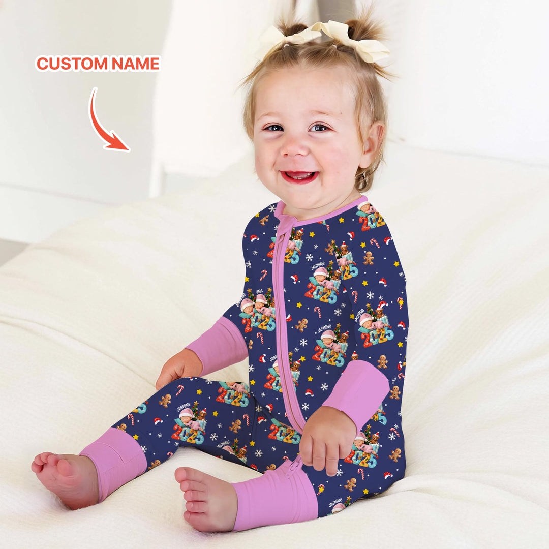 Gerippte Babykleidung mit individuellem Foto - Weich &amp; Skizzenhaft