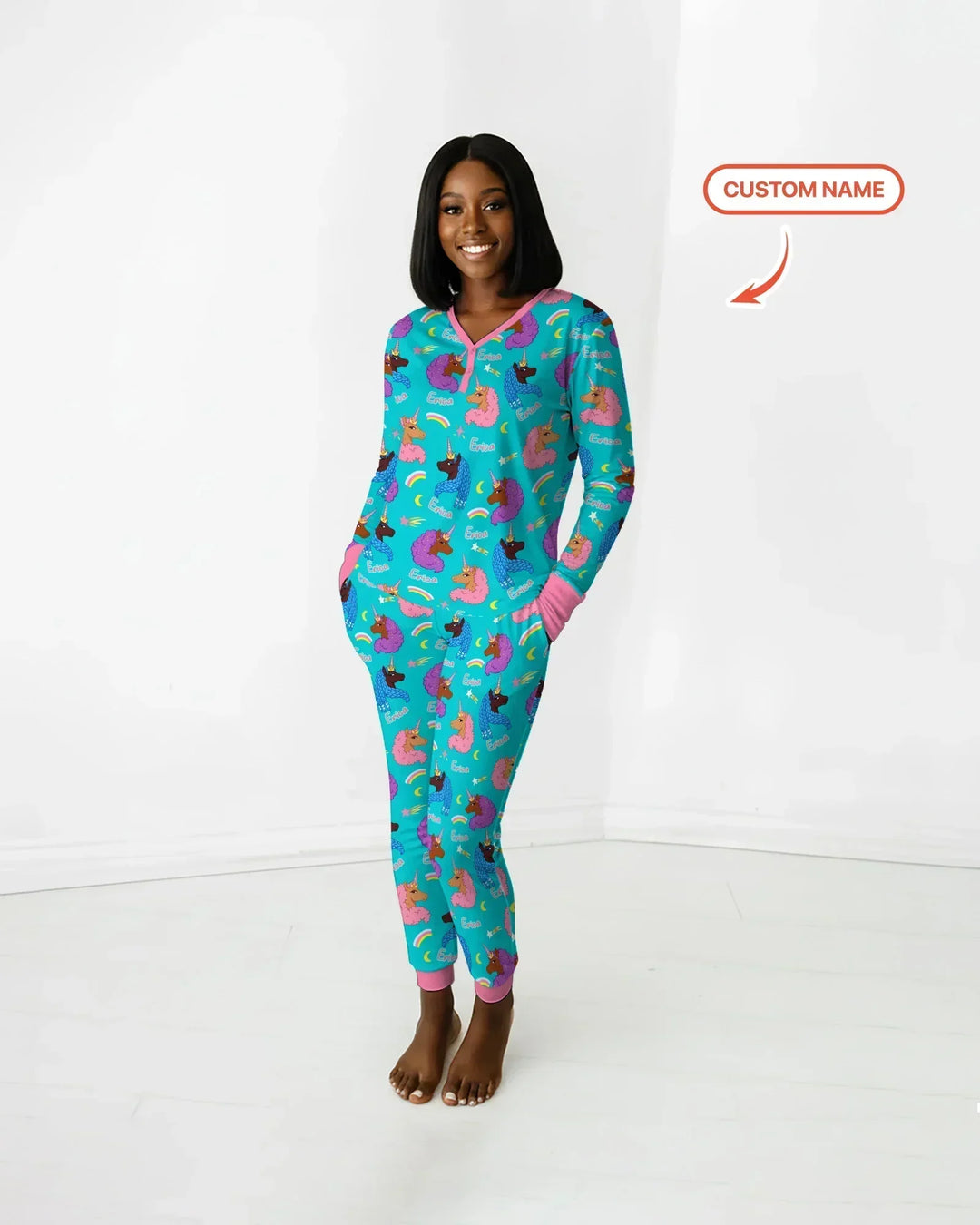 African Astro Unicorn Women Pajama Set
