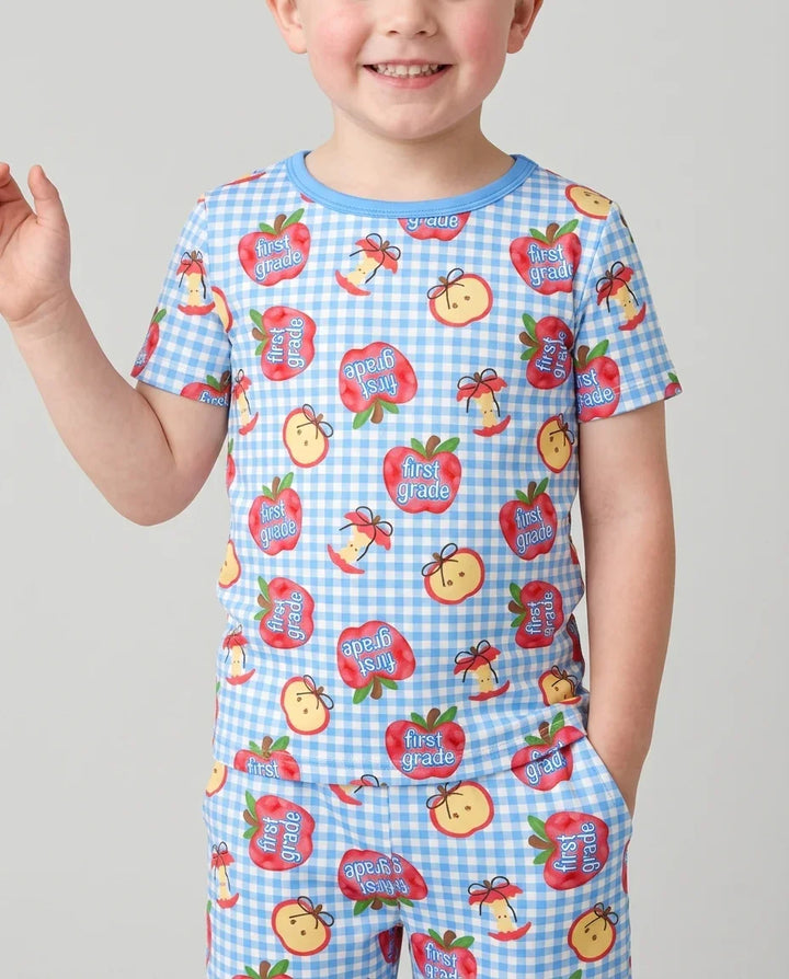 Schlafanzug-Set zweiteilig, kurze Ärmel, kurze Hose, Bambus
