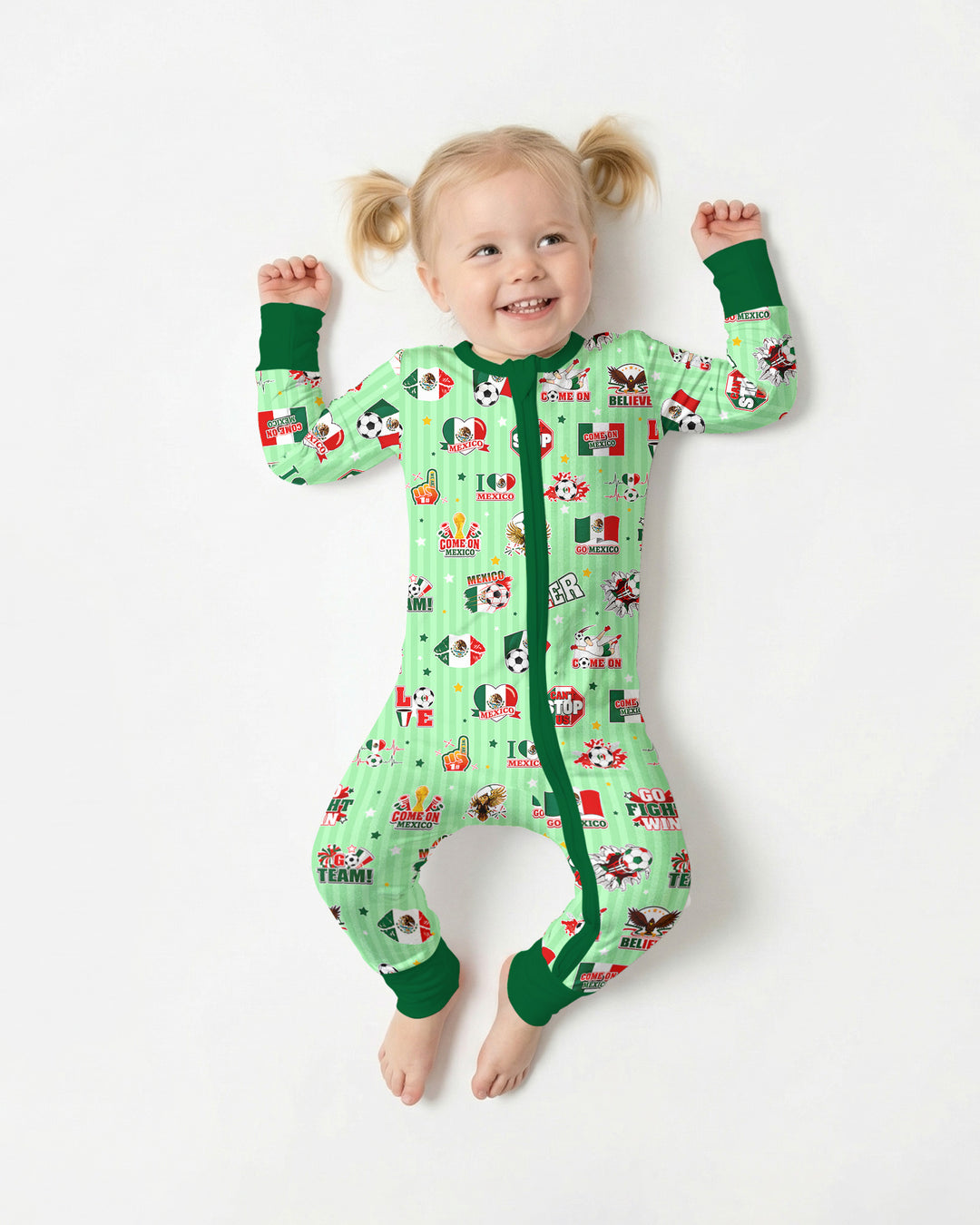 Soccer Game Day Go Team Mexico Family Matching Bamboo Convertible Zippy
