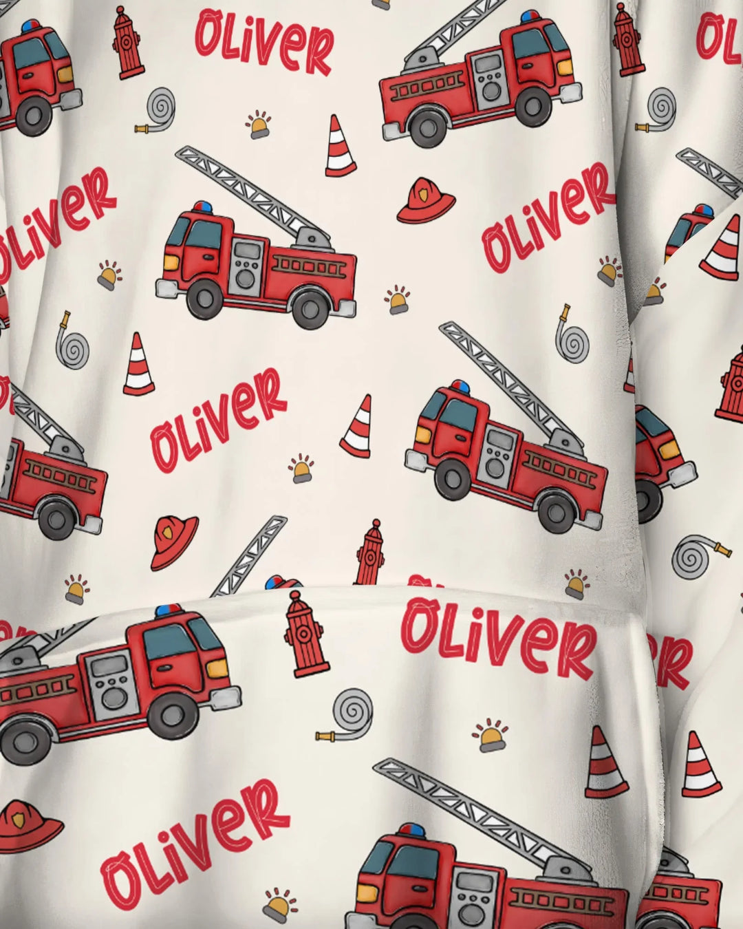 Custom Name Future Firefighters Bamboo Blanket Hoodie