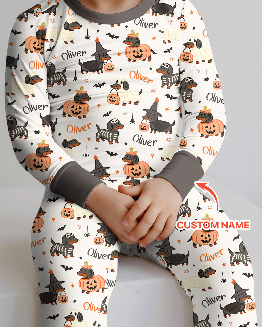 Conjunto de pijama de dos piezas de bambú con mangas largas, plantilla PERSONALIZADA