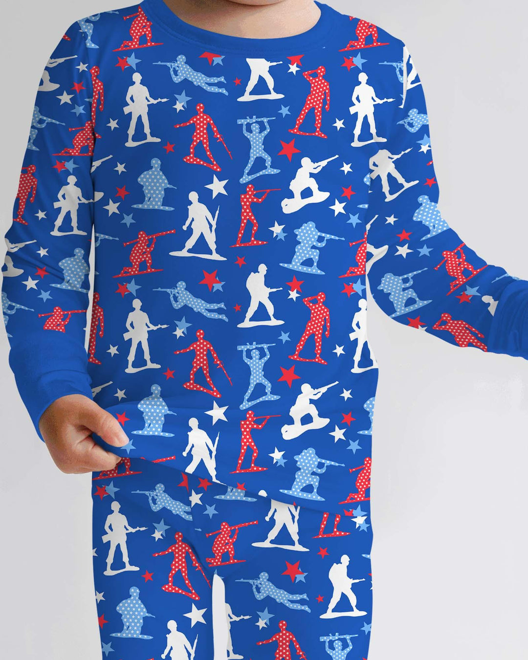 Army Toys 4th of July Bamboo Two Piece Long Sleeve Pajama Set