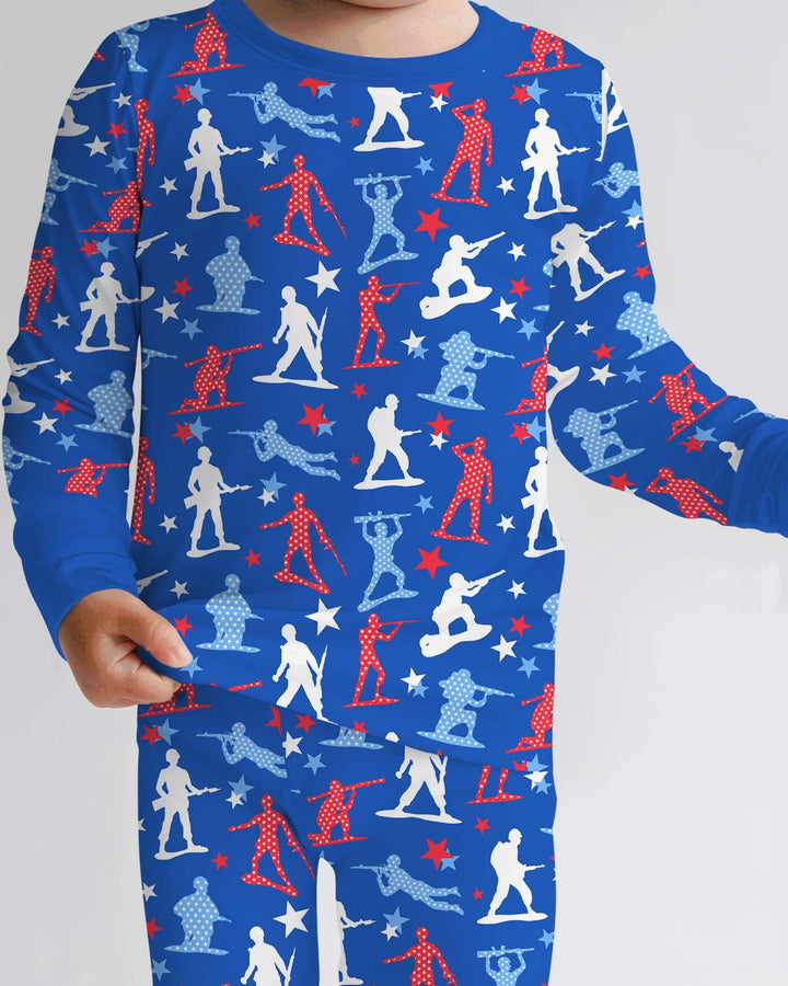 Army Toys 4th of July Bamboo Two Piece Long Sleeve Pajama Set