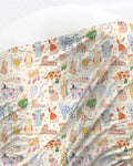 Whimsical Cat Parade swaddle blanket