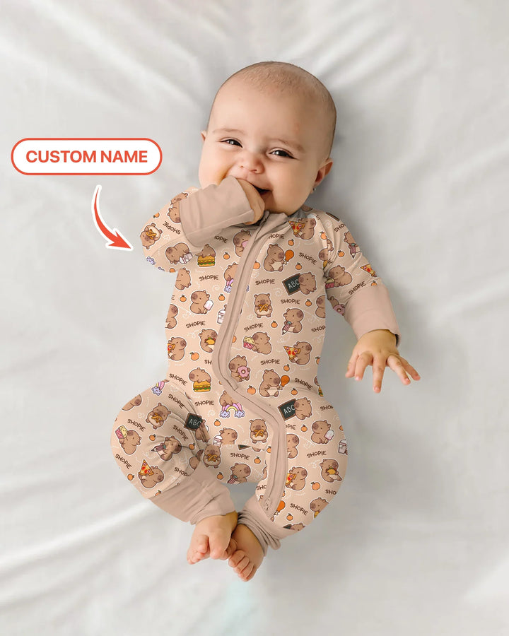 Gerippte Babykleidung mit individuellem Foto - Weich &amp; Skizzenhaft