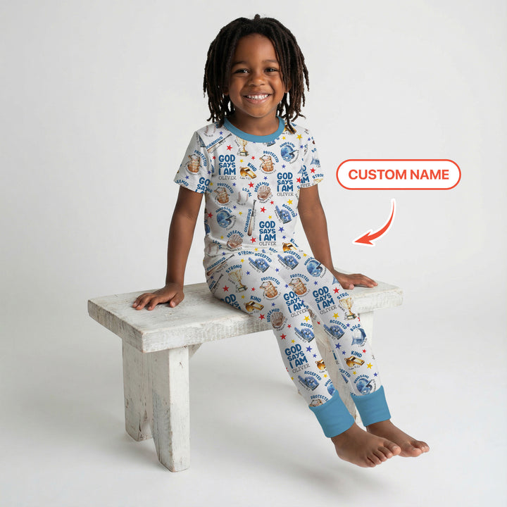 Zweiteiliges, kurzärmliges Pyjama-Set mit Marienkäfern