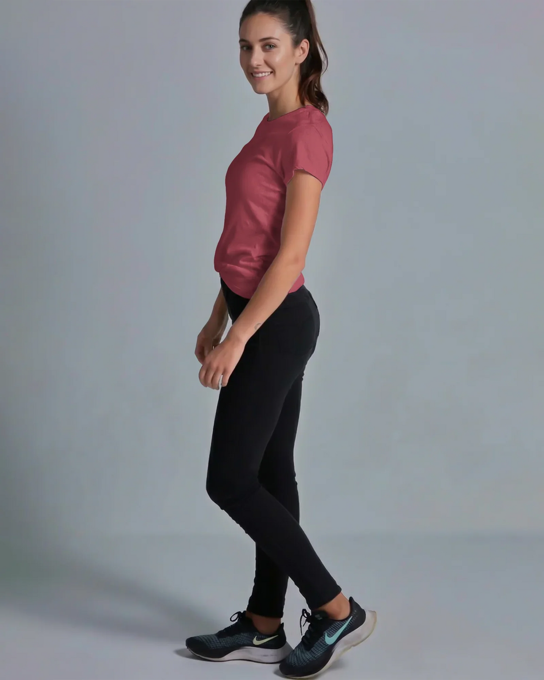 Solid Color Bamboo Women T-Shirt