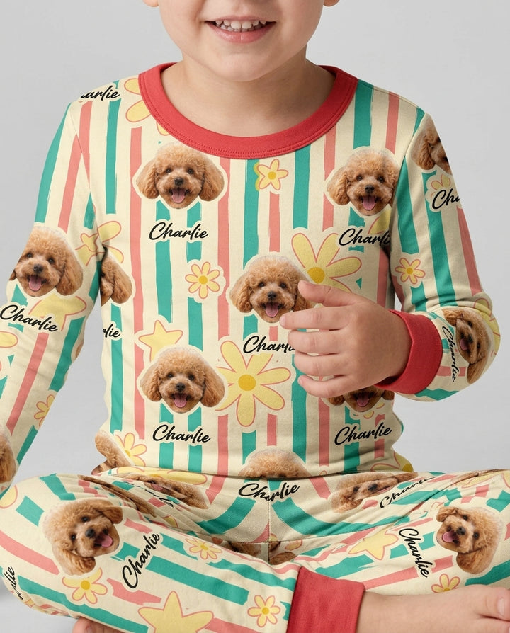 Funny Pet Pattern Bamboo Two Piece Long Sleeve Pajama Set