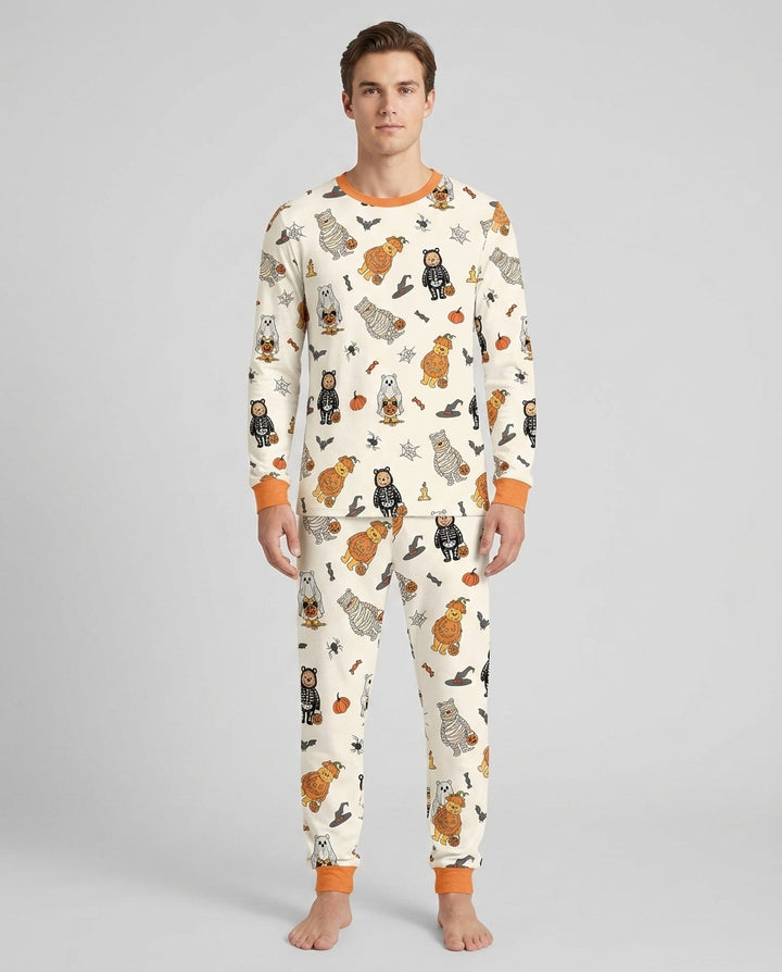 Retro Trick Or Treat Bamboo Men's Pajama Set