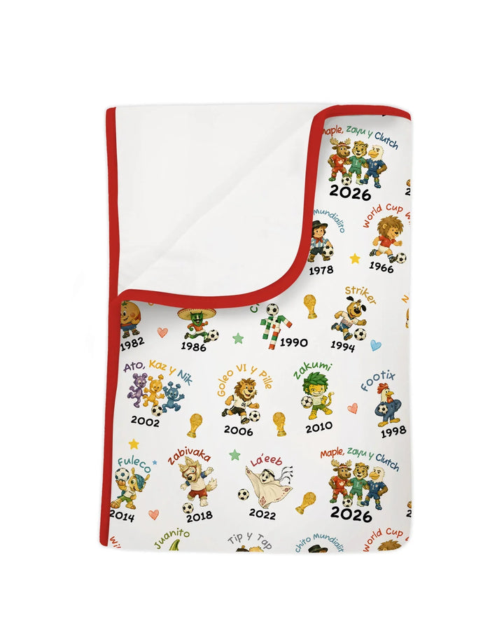 Soccer cup Mascots Bamboo Blanket