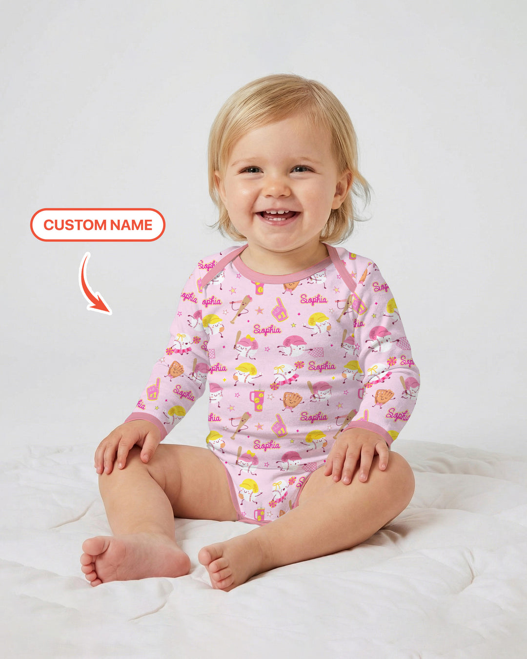 Baseball Mama and Mini Matching Template Bamboo Bodysuit