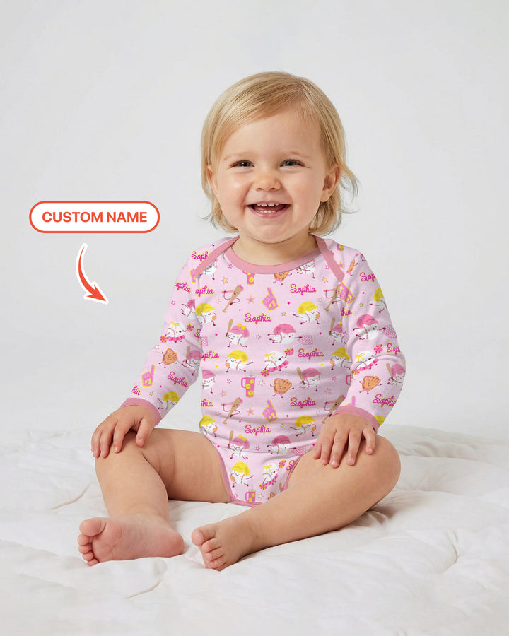 Baseball Mama and Mini Matching Template Bamboo Bodysuit