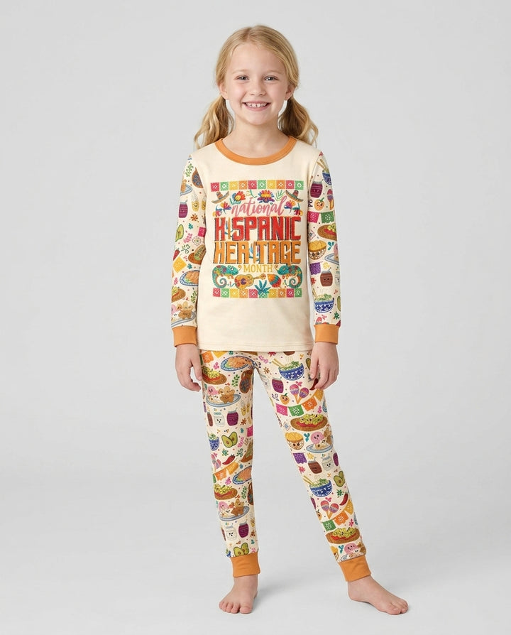 Hispanic Heritage Fiesta Bamboo Two Piece Long Sleeve Pajama Set