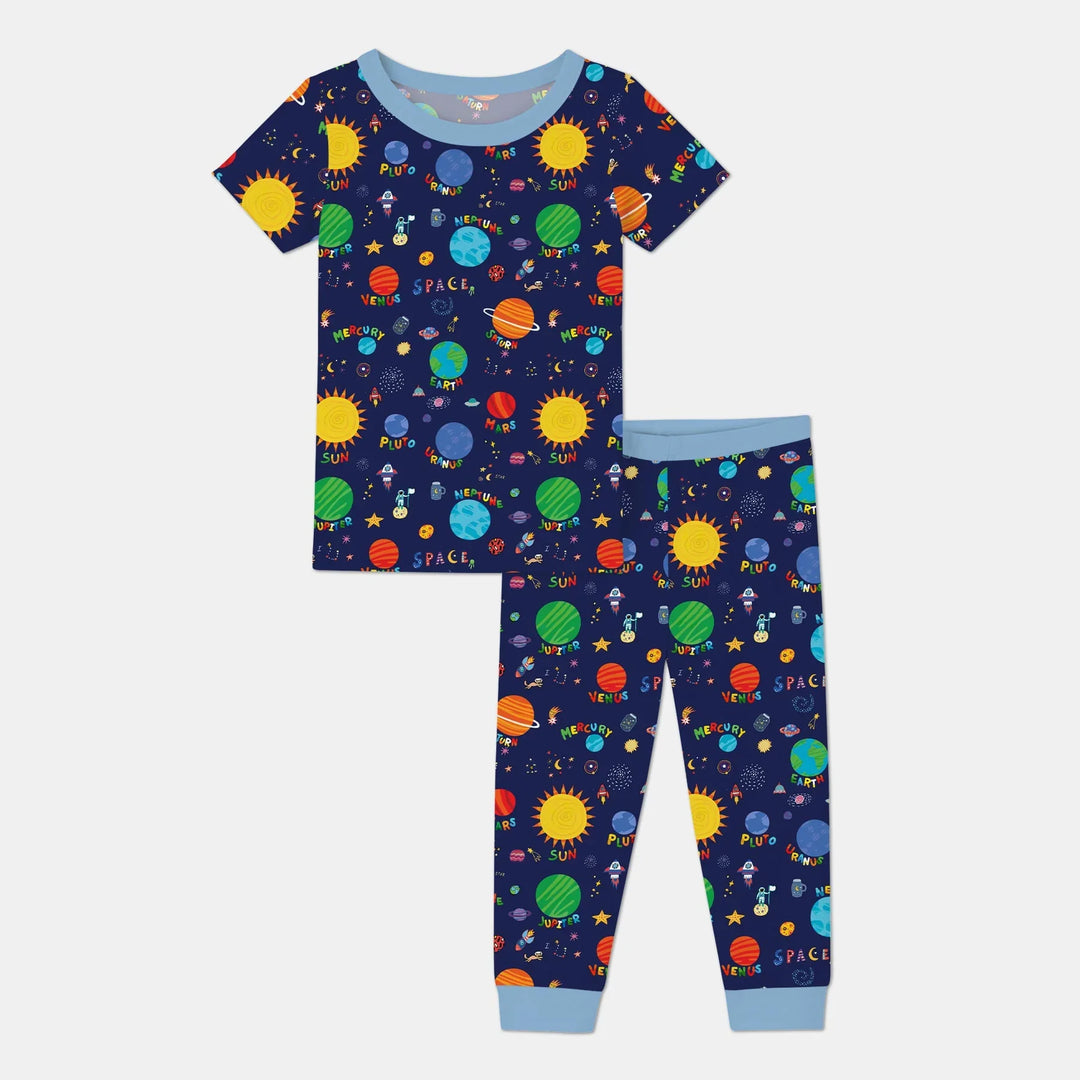 Solar Space Adventure Two Piece Short Sleeve Pajama Set