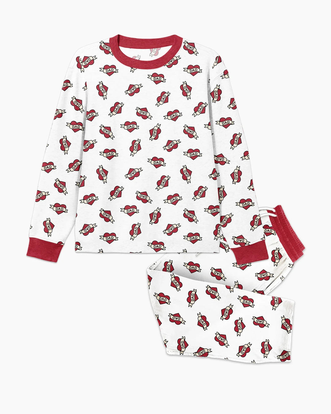 Old School Dad Hearts Daddy & Me Matching Bamboo Men's Pajama Set