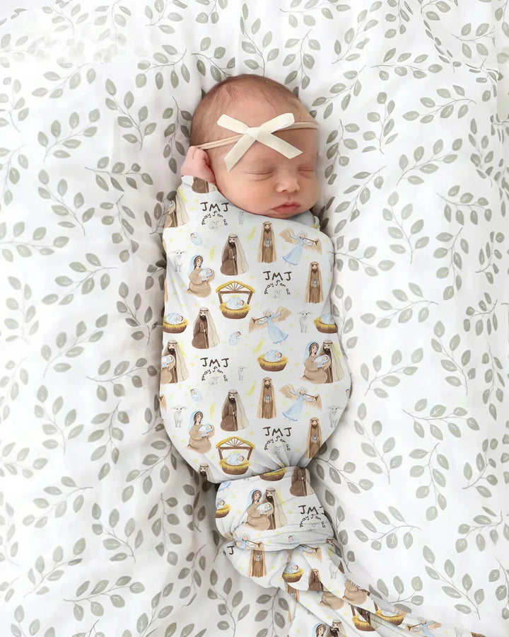 Holy Family swaddle blanket
