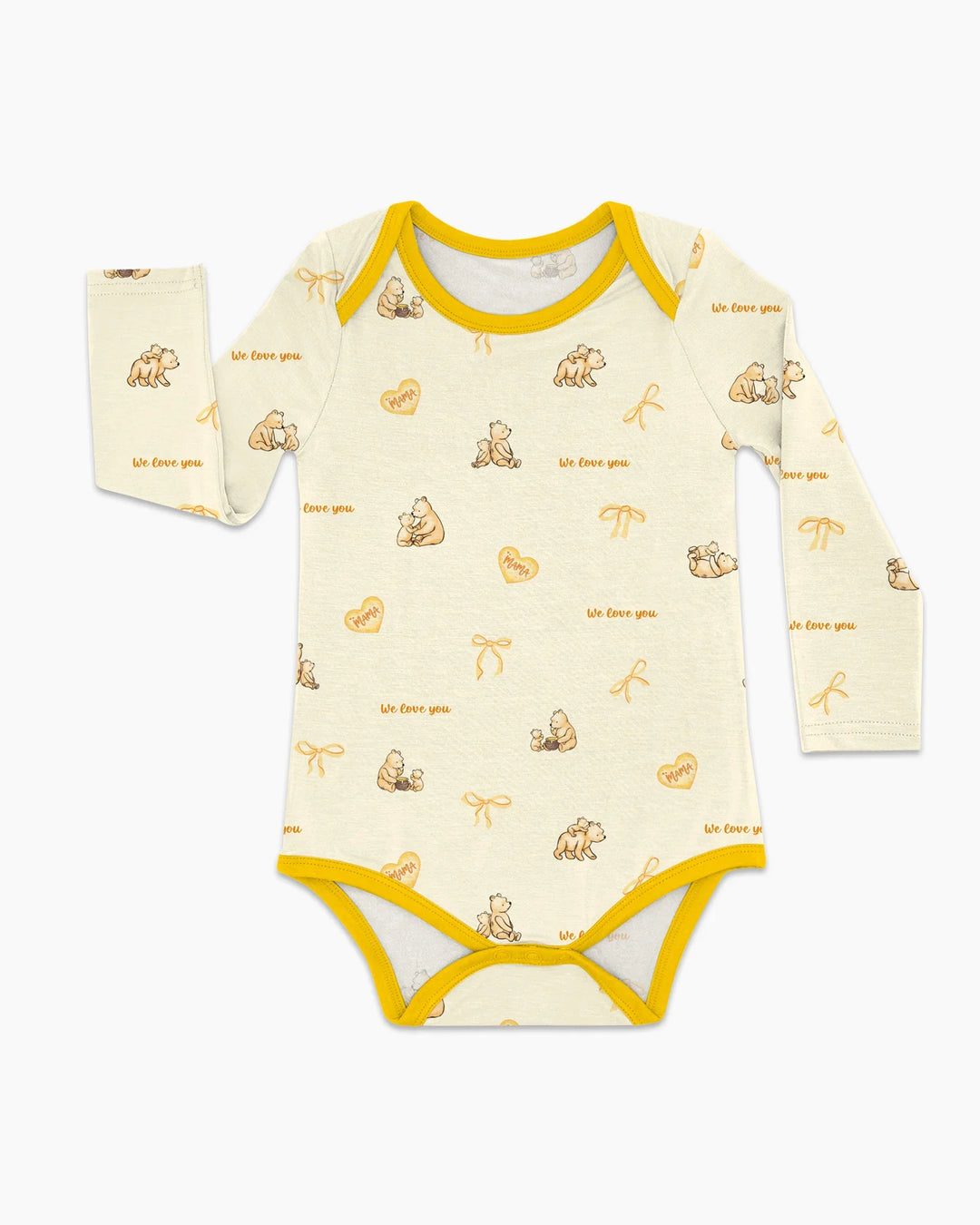 Sweat Yellow Mama Bear Bodysuit