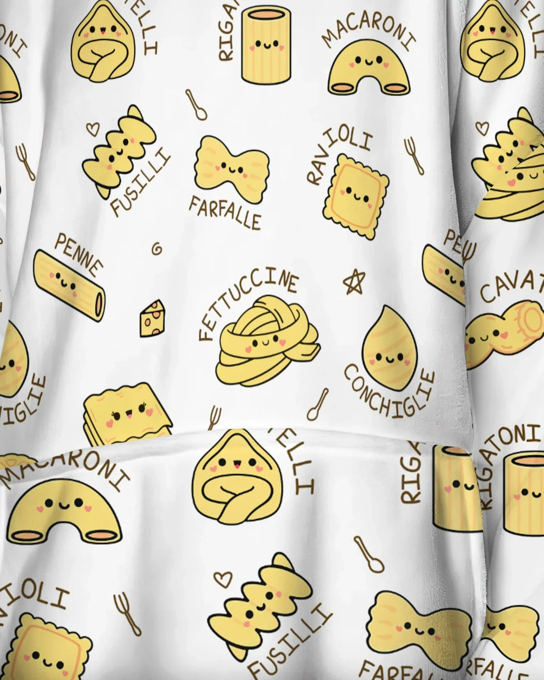 Kawaii Pasta Wearable Blanket Hoodie