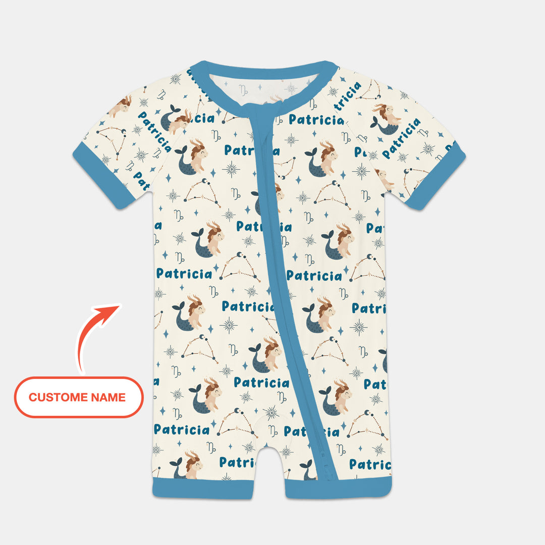 Bohemian Baby Zodiac Signs Custom Name Shorty Zippy