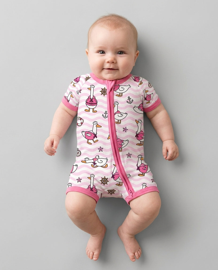 Silly Goose Sailor Bamboo Shorty Zippy