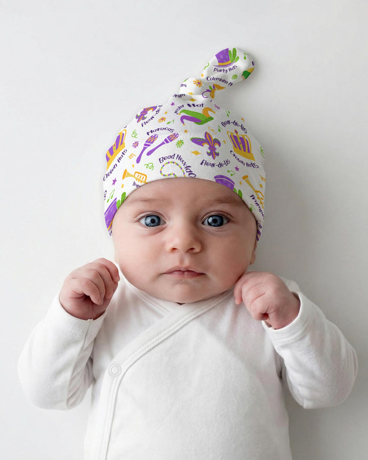 Mardi Gras Family Matching Knotted Hat