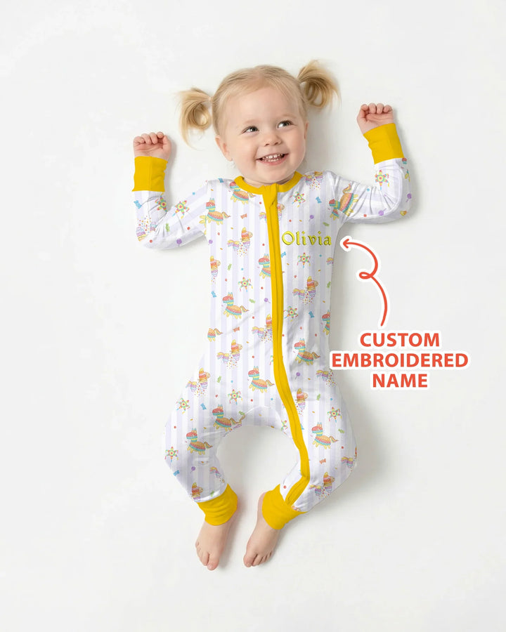 Personalized Embroidered Name Cinco De Mayo Bamboo Convertible Zippy