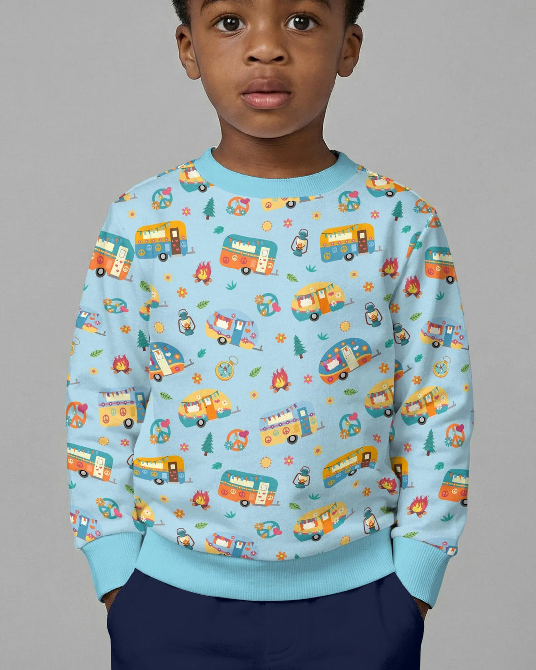 Happy Little Camper Bamboo Crewneck Sweatshirt