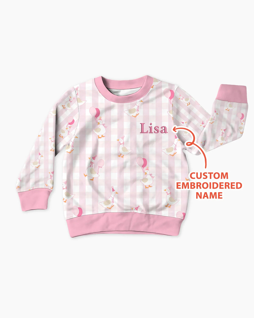 Custom Embroidered Birthday Boy/Girl Baby Bamboo Crewneck Sweatshirt