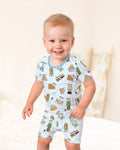 Kawaii World Tour Bamboo Two Piece Short Sleeve Shorts Pajama Set