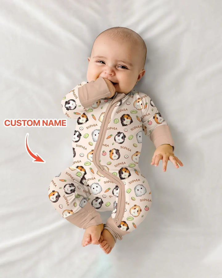 Custom Name Cute Guinea Pigs Convertible Zippy