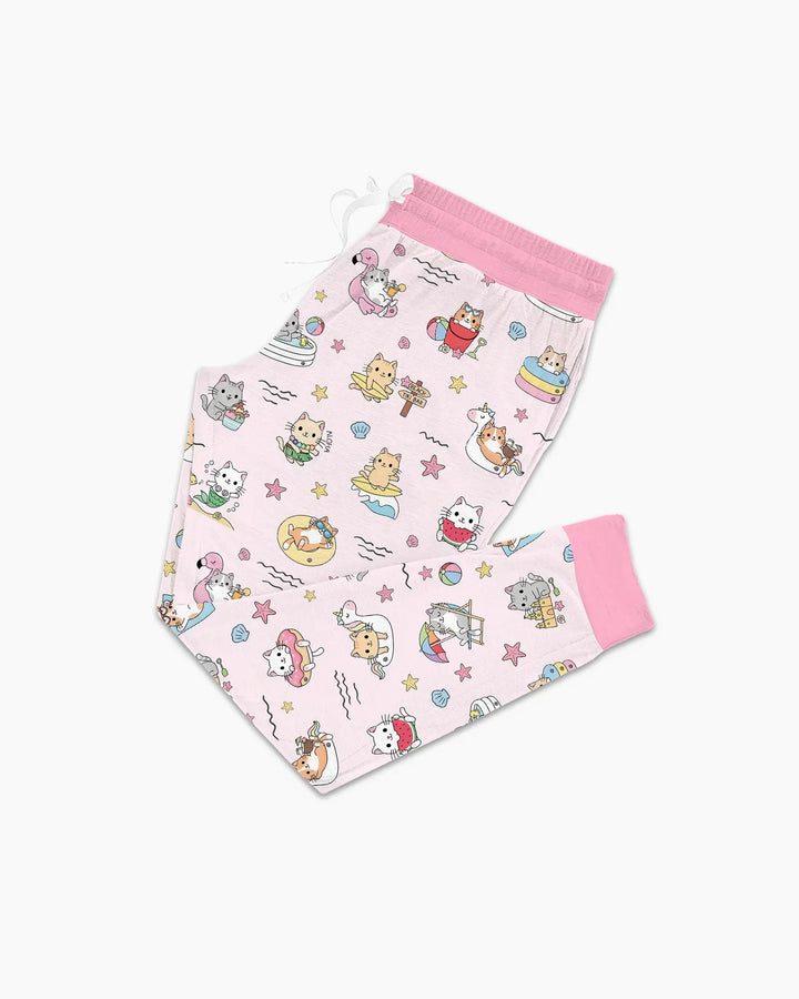 Plantilla de conjunto de pijama de mujer de bambú