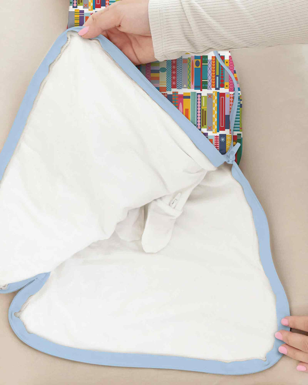 Rainbow Bookshelf Bamboo Sleep Bag